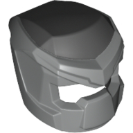 Helmet, Mech with Open Visor Small and Metallic Silver Print