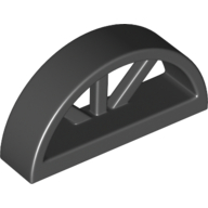 Window 1 x 4 x 1 2/3 with Spoked Rounded Top