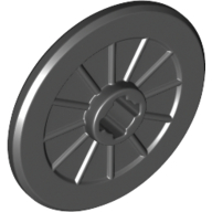 Wheel Wheelchair with Fixed Black Hard Rubber Tire, with Clip Hole