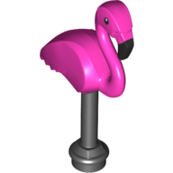 Animal, Bird, Flamingo with Dark Pink Body print