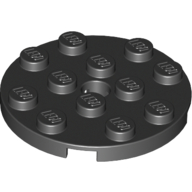 Plate Round 4 x 4 with Pin Hole