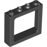 Window 1 x 4 x 3 Train with Shutter Holes and Solid Studs on Ends