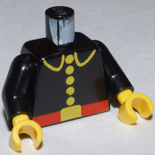 Torso Fire Uniform Five Button Print / Black Arms / Yellow Hands