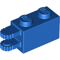 Hinge Brick 1 x 2 Locking with 2 Fingers Horizontal End