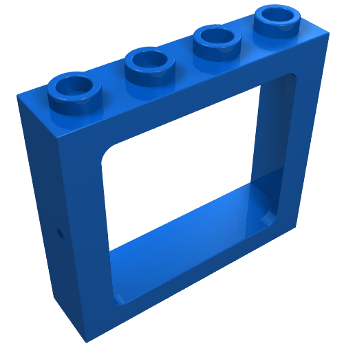 Window 1 x 4 x 3 Train with All Studs Hollow