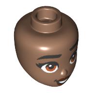 Minidoll Head Black Eyebrows, Light Brown Eyes print
