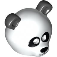 Costume / Mask, Bear, Panda Head with Black Face Print