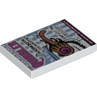 Tile 2 x 3 with 'QUIBBLER' Newspaper Print