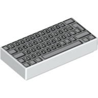 Tile 1 x 2 with Computer Keyboard Standard Print