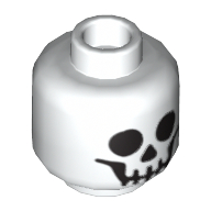 Minifig Head Skeleton, Standard Skull Print