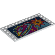Tile Special 6 x 12 with Studs on Edges with Carnival 