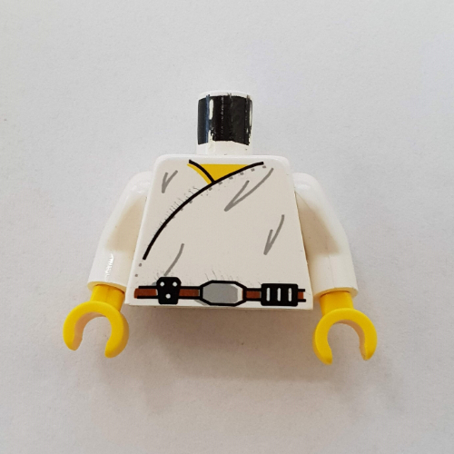 Torso Wrap-Around Tunic and Utility Belt Print, White Arms, Yellow Hands