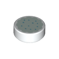 Tile Round 1 x 1 Cookie with Light Aqua Frosting print