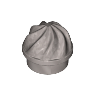 Plate Round 1 x 1 Swirled Top