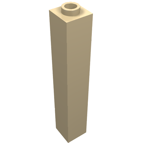 Brick 1 x 1 x 5 with Blocked Open Stud