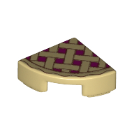 Tile Round 1 x 1 Quarter with Lattice Pie Print