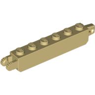 Hinge Brick 1 x 6 Locking with 1 Finger Vertical End and 2 Fingers Vertical End