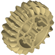 Technic Gear 20 Tooth Double Bevel with Axle Hole Type 2 [X Opening]