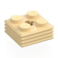 Plate Special 2 x 2 x 2/3 with Axle Hole and Grill on Sides (Haybale)
