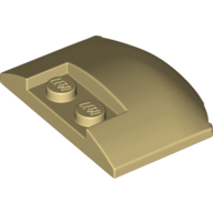 Slope Curved 3 x 4 x 2/3 Triple Curved with 2 Sunk Studs