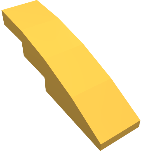 Slope Curved 4 x 1 No Studs [Stud Holder with Asymmetric Ridges]