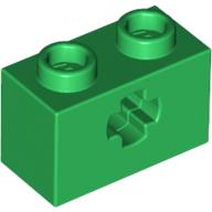 Technic Brick 1 x 2 with Axle Hole Type 1 [+ Opening] and Bottom Pin