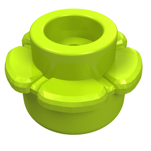 Plant, Flower, Plate Round 1 x 1 with 5 Petals