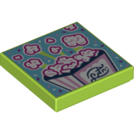 Tile 2 x 2 with Popcorn print