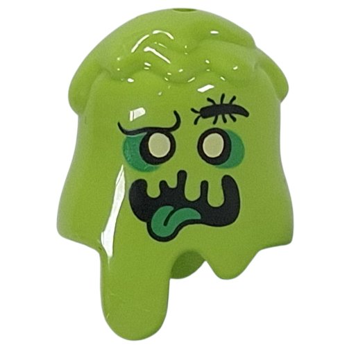 Headwear Slime, Yellow Eyes, Green Eyeshadow, Bug for Eyebrow, Slime Mouth, Green Tongue
