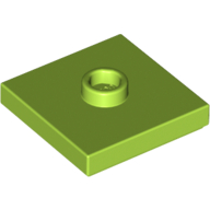 Plate Special 2 x 2 with Groove and Center Stud (Jumper)