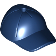 Minifig Hat / Cap Short Curved Bill with Seams and Hole on Top