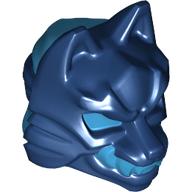 Wrap with Wolf Mask with Medium Azure Eyes, Teeth/Fangs pattern