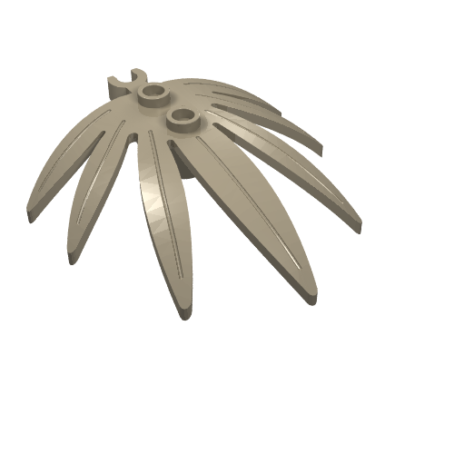 Plant, Leaves 6 x 5 Swordleaf with Clip  (thick open O clip)