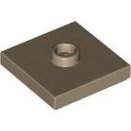 Plate Special 2 x 2 with Groove and Center Stud