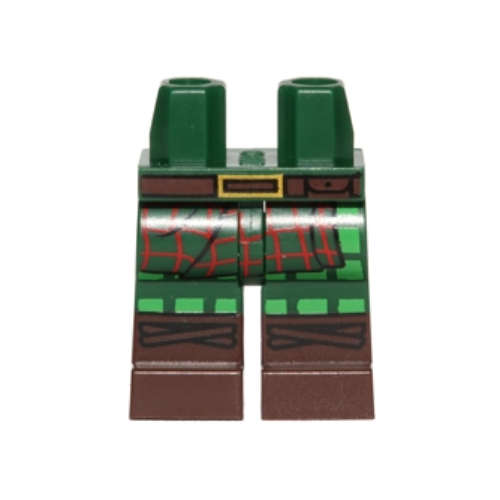 Legs and Hips with Dark Brown Boots Pattern and Tartan Kilt, Dark Brown Belt Print