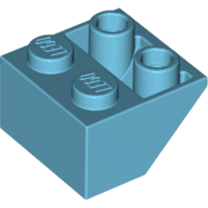 Slope Inverted 45° 2 x 2 [Ovoid Bottom Pin, Bar-sized Stud Holes]