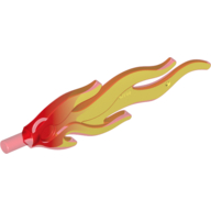 Wave / Flame Rounded Large with Marbled Trans-Yellow Pattern