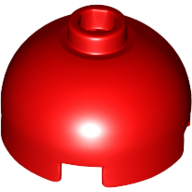 Brick Round 2 x 2 Dome Top - Hollow Stud with Bottom Axle Holder x Shape + Orientation