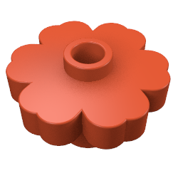 Flower 2 x 2 - Round [Open Stud]