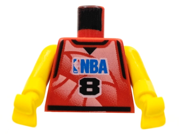 Torso NBA Player Number 8 Print / Yellow NBA Arms