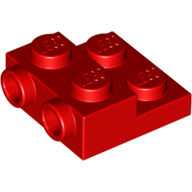 Plate Special 2 x 2 x 0.667 with Two Studs On Side and Two Raised