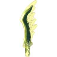 Minifig Weapon Sword, Serrated with Marbled Dark Green Pattern
