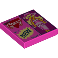 Tile 2 x 2 with Doll and 'MALIBU Stacy WITH NEW HAT!