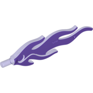 Wave / Flame Rounded Large with Marbled Dark Purple Pattern