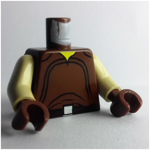 Torso Shirt, Black Belt and Silver Buckle Print (Naboo), Tan Arms, Brown Hands