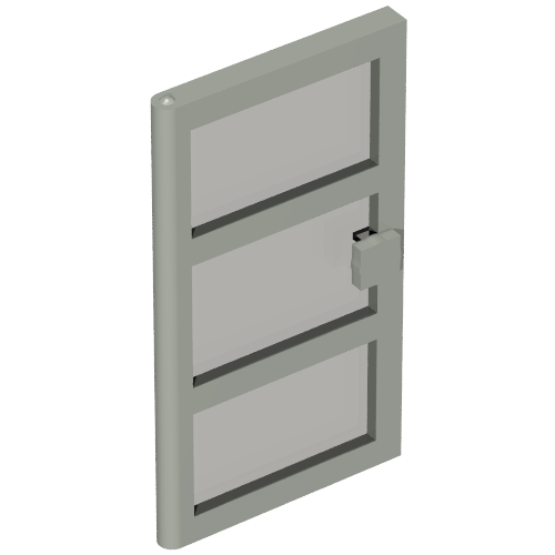 Door 1 x 4 x 6 with 3 Panes with Trans-Black Glass