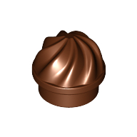 Plate Round 1 x 1 Swirled Top