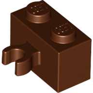 Brick Special 1 x 2 with Vertical Clip [Open O Clip]