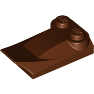 Wedge Curved 2 x 3 x 2/3 Two Studs, Wing End