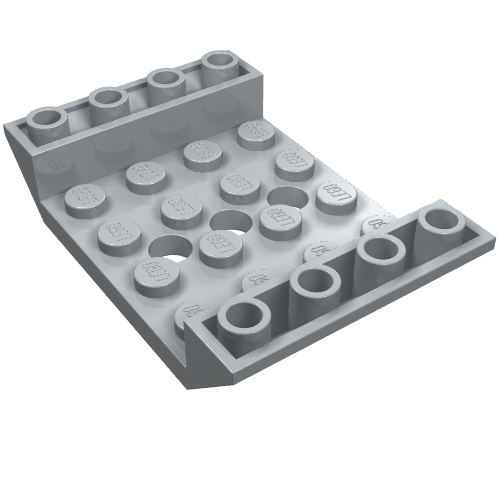 Slope Inverted 45° 6 x 4 Double with 4 x 4 Cutout and 3 Holes